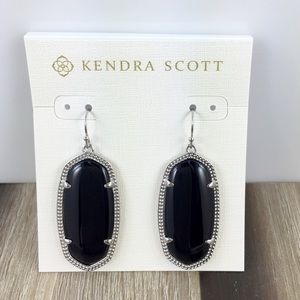 Kendra Scott Elle black silver earrings